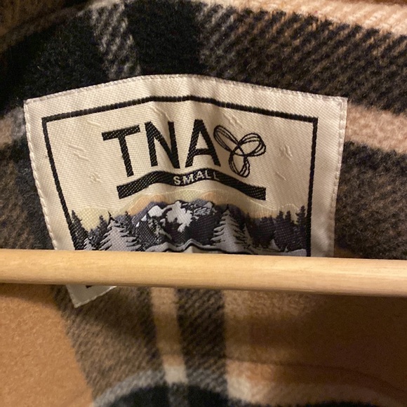 TNA Aritzia charcoal grey wool peacoat - Picture 3 of 4